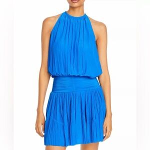 Ramy Brook Blue Paris Sleeveless Mini Dress, Size Small